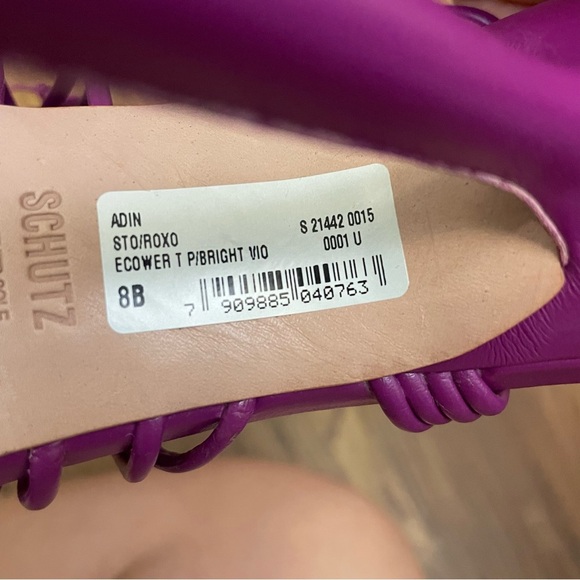 NEW SCHUTZ Adin Leather Lace Up Heel Sandals Size 8B - Picture 6 of 8